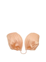 1950s Peach Cotton Sateen Strapless Bra