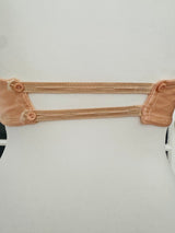 1950s Peach Cotton Sateen Strapless Bra