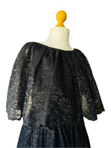 Vintage Adele Simpson Black Lace Cocktail Dress