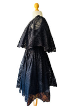 Vintage Adele Simpson Black Lace Cocktail Dress