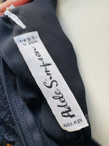 Vintage Adele Simpson Black Lace Cocktail Dress