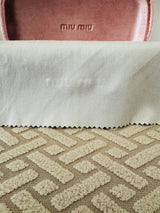 Miu Miu Rose Glitter Round Sunglasses