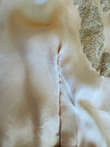 Vintage 1940s Blush Silk Slip Dress w/Beige Lace Trim