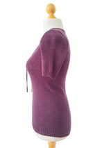 1970's Purple Lace Up Sweater