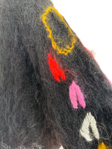 1980's Black Mohair Wool Cardigan