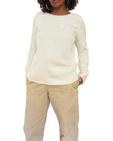 Armani Collezioni Ivory Silk Jewel Neck Blouse