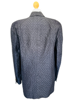 1980's Black Beaded Silk Blazer with Rhinestone Buttons