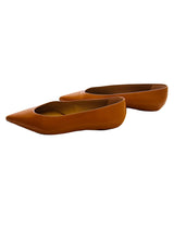 Future Vintage Stuart Weitzman Tan Pointed Toe Ballet Flat