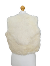 Vintage Reversible Ivory Rabbit Fur Vest