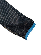 1970's Vintage Black Indian Silk Lurex Paisley Print Dress