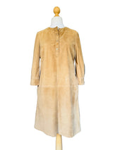 Vintage Christian Dior Camel Suede Shift Dress