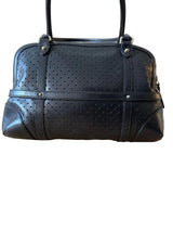 Gucci Reins Perforated Black Leather Shoulder Bag