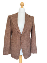 Vintage Italian Herringbone Wool Blazer
