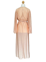 Vintage Blush Wrap Maxi Dress/Nightgown