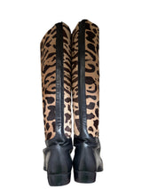 Vintage Maud Frizon Printed Pony Hair and Leather Riding Boots