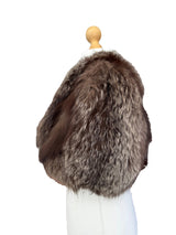 Silver fox fur capelet