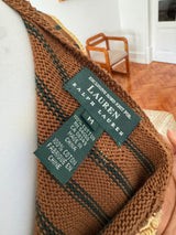 Vintage Ralph Lauren Striped Cotton Hand Knit Vest