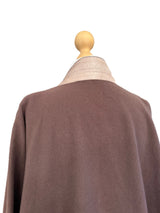 Vintage Taupe Felted Wool Cocoon Coat