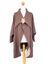 Vintage Taupe Felted Wool Cocoon Coat