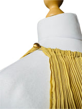 Y2K Yellow Accordion Pleated Top