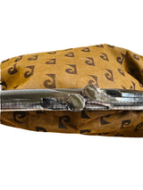 1980's Pierre Cardin Ultrasuede Logo Clutch Bag