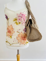 Taupe Leather Shoulder Bag