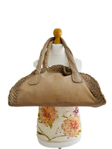 Taupe Leather Shoulder Bag