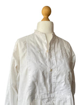 1920's Antique French Cotton Tuxedo Smock Shirt