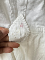1920's Antique French Cotton Tuxedo Smock Shirt