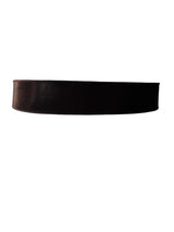 Vintage Dark Brown Leather Belt w/Goldtone Accents