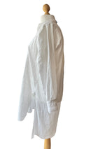 1920's Antique French Cotton Tuxedo Smock Shirt