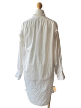 1920's Antique French Cotton Tuxedo Smock Shirt