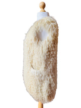 Vintage Ivory Mongolian Lamb Vest