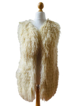 Vintage Ivory Mongolian Lamb Vest