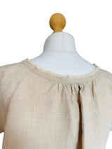 Dyed Beige Cotton Edwardian Nightgown