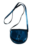 Vintage Etienne Aigner Black Leather Saddle Bag