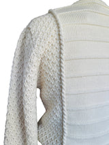 Vintage Textured Ivory Cardigan