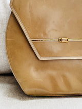 Pre-Owned Bally Taupe Leather Top Handle Bag