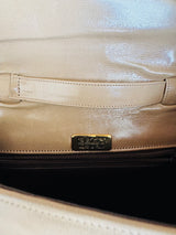 Pre-Owned Bally Taupe Leather Top Handle Bag