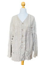 Ted Lapidus Beige Cotton Blend Button Down Shirt