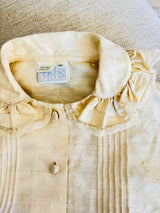 Vintage Silk Shantung Ruffled Blouse