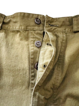 Vintage Army Green Cotton Military Pants