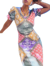 Dollyrockers Kerchief Print Jersey Maxi Dress