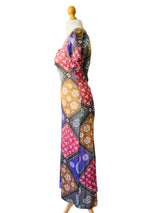Dollyrockers Kerchief Print Jersey Maxi Dress