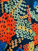 1970s Italian Floral Print Halter Maxi Dress
