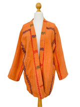 Vintage Kantha Quilted Embroidered Jacket