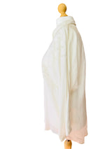 Vintage White Linen Floral Embroidered Blouse