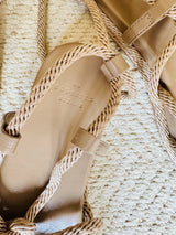 Pre-Owned Sezane Souliers Malia Beige Rope Sandals