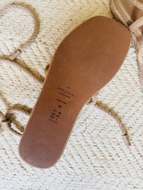 Pre-Owned Sezane Souliers Malia Beige Rope Sandals