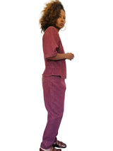 Vintage Emanuel Ungaro Burgundy Denim Suit Set